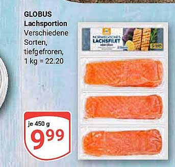 GLOBUS Lachssportion – Verschiedene Sorten, tiefgefroren