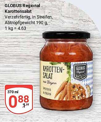 GLOBUS Regional Karottensalat 370 g