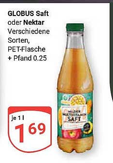GLOBUS Saft oder Nektar - Verschiedene Sorten, PET-Flasche