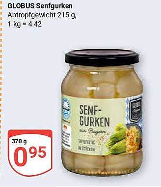GLOBUS Senfgurken 215 g