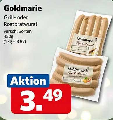 Goldmarie Grill- oder Rostbratwurst 450g