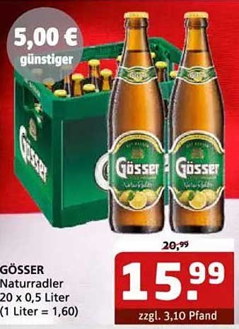 GÖSSER Naturradler 20 x 0,5 Liter