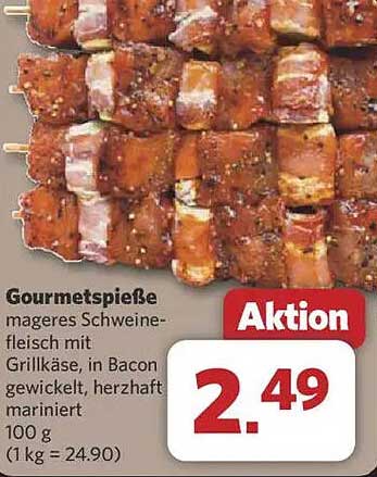 Gourmetspieße – leckere magere Schweinefleisch-Spieße mit Grillkäse