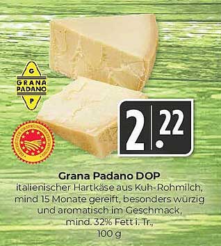 Grana Padano DOP - italienischer Hartkäse