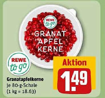 Granatapfelkerne je 80-g-Schale