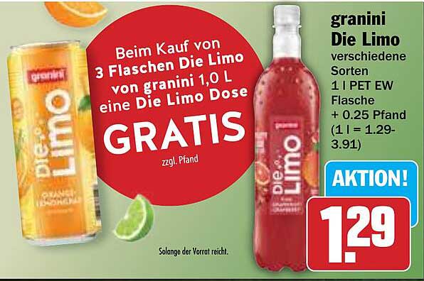 granini Die Limo – Verschiedene Sorten im Angebot