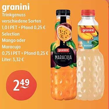 granini Trinkgenuss verschiedene Sorten - Mango oder Maracuja