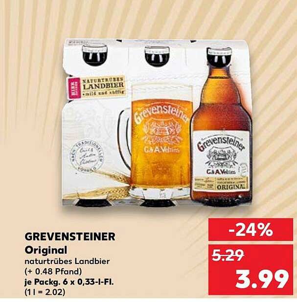 GREVENSTEINER Original naturtrübes Landbier