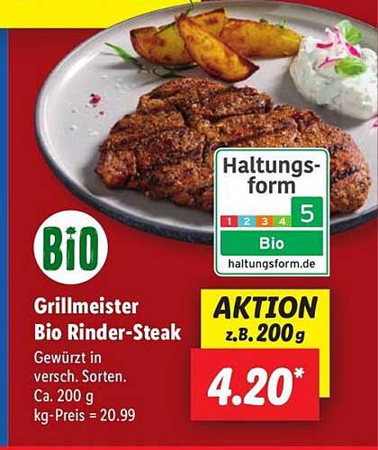Grillmeister Bio Rinder-Steak 200 g