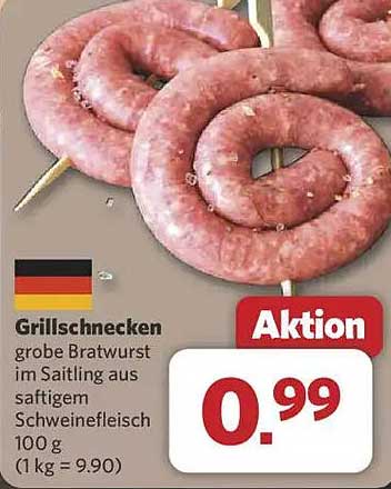 Grillschnecken - grobe Bratwurst im Saitling aus saftigem Schweinefleisch