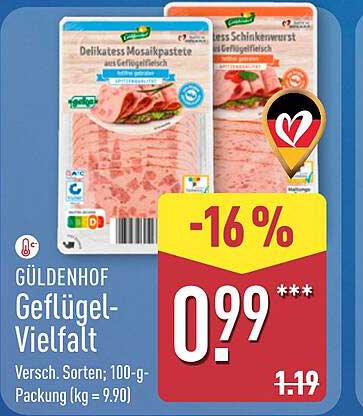 GÜLDENHOF Geflügel-Vielfalt - Delikatess Mosaikpaste und Schinkenwurst
