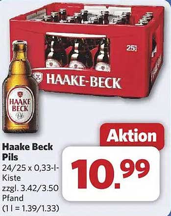 Haake Beck Pils 24/25 x 0,33 l-Kiste
