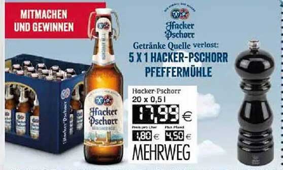 Hacker-Pschorr Bier 20 x 0,51 l - Angebot der Getränke Quelle