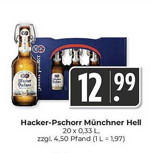Hacker-Pschorr Münchner Hell 20 x 0,33 L - Packung