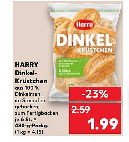 HARRY Dinkel-Krüstchen 6 Stück, 480 g