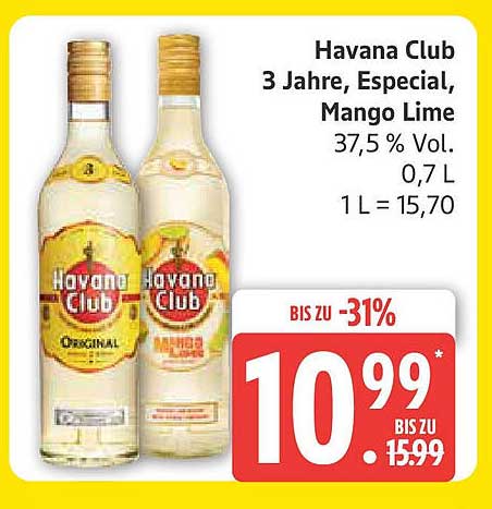 Havana Club 3 Jahre, Especial, Mango Lime - 37,5 % Vol, 0,7 L