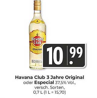 Havana Club 3 Jahre Original oder Especial 0,7 L