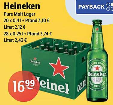 Heineken Pure Malt Lager 20 x 0,4 l
