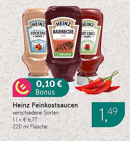 Heinz Feinkostsaucen verschiedene Sorten 220 ml Flasche