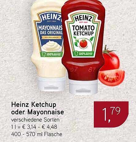 Heinz Ketchup oder Mayonnaise - verschiedene Sorten