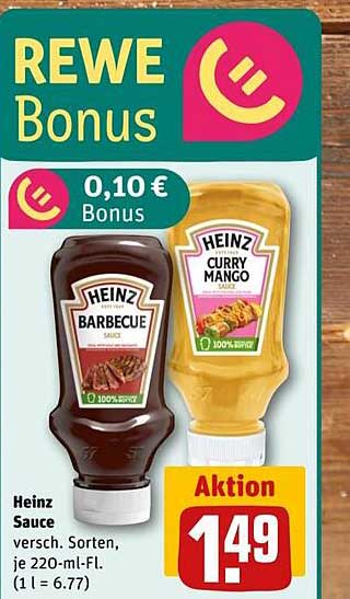 Heinz Sauce (versch. Sorten, je 220-ml-Fl.)