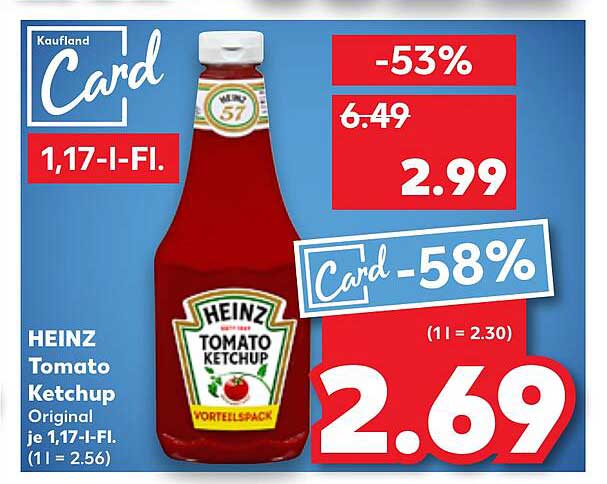 HEINZ Tomaten Ketchup Original 1,17 I-Fl.