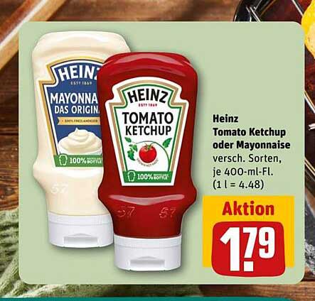 Heinz Tomato Ketchup oder Mayonnaise 400 ml
