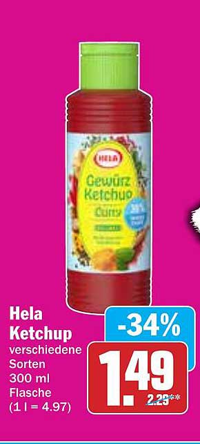 Hela Gewürz Ketchup - Verschiedene Sorten 300 ml Flasche