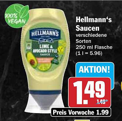 Hellmann's Saucen verschiedene Sorten 250 ml Flasche