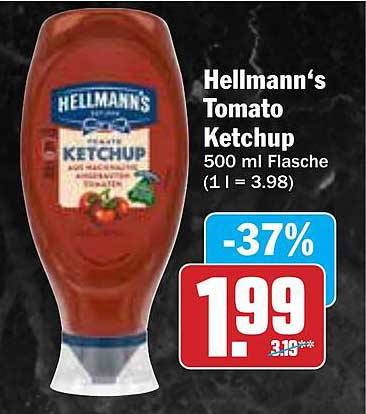Hellmann's Tomato Ketchup 500 ml Flasche