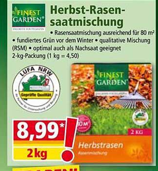 Herbst-Rasensaatmischung
