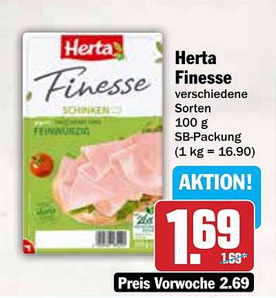 Herta Finesse verschiedene Sorten 100 g
