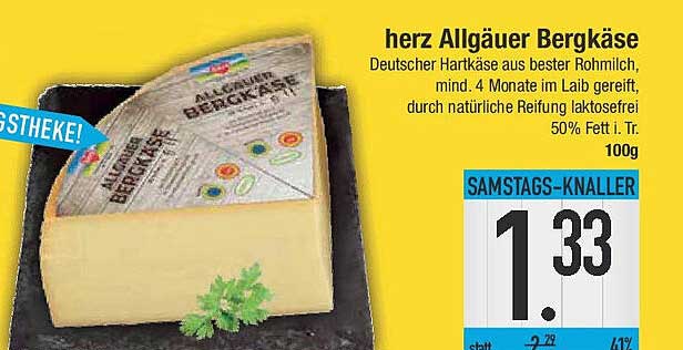 herz Allgäuer Bergkäse
