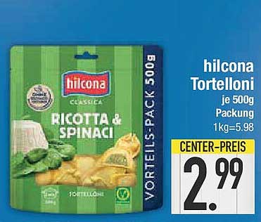 hilcona Tortelloni Ricotta & Spinat 500g