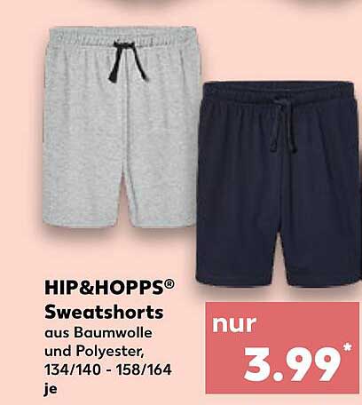 HIP&HOPPS® Sweatshorts aus Baumwolle und Polyester