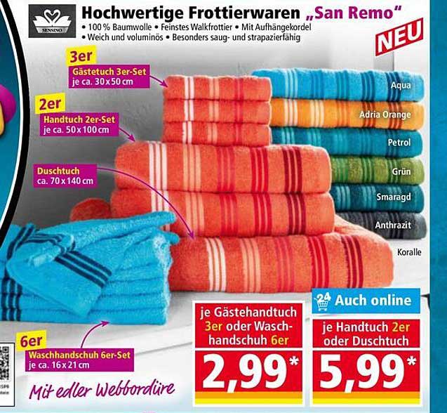 Hochwertige Frottierwaren "San Remo"