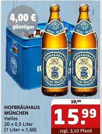 HOFBRÄUHAUS MÜNCHEN Helles 20 x 0,5 Liter