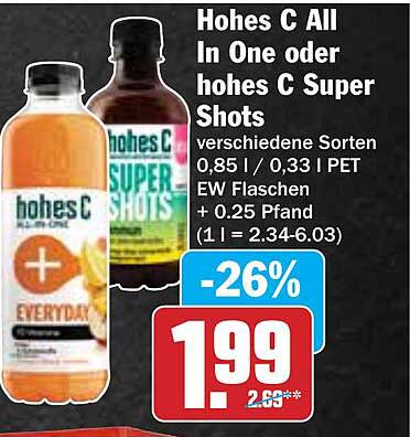 Hohes C All In One oder Hohes C Super Shots