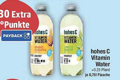 hohes C Vitamin Water 0,75 l - Jetzt im Angebot!