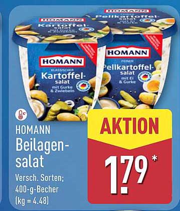 Homann Beilagensalat – Kartoffelsalat oder Pellkartoffelsalat