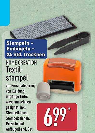 HOME CREATION Textilstempel – Personalisierung leicht gemacht