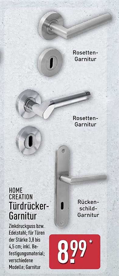 HOME CREATION Türdrücker-Garnitur