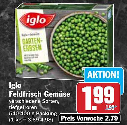 Iglo Feldfrisch Gemüse - Garten-Erbsen, tiefgefroren