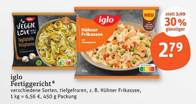iglo Hühnerfrikassee, 450 g, jetzt 30 % günstiger