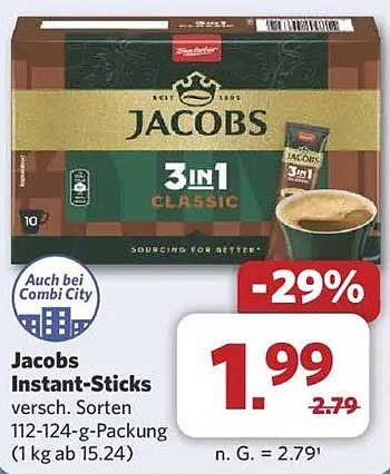 Jacobs Instant-Sticks - 3 in 1 Classic