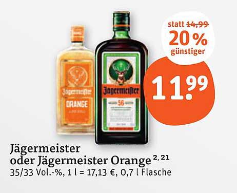 Jägermeister oder Jägermeister Orange