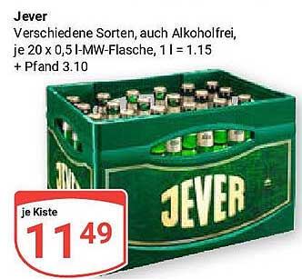 Jever Bierkiste – Verschiedene Sorten, auch Alkoholfrei