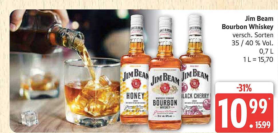 Jim Beam Bourbon Whiskey – verschiedene Sorten