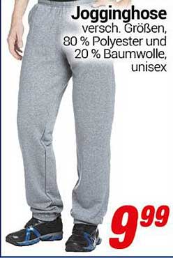 Jogginghose versch. Größen, 80 % Polyester und 20 % Baumwolle, unisex