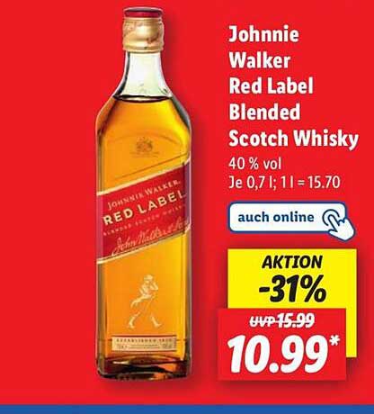 Johnnie Walker Red Label Blended Scotch Whisky 0,7l